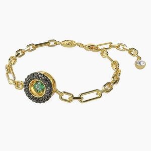 Swarovski Sparkling Dance Gold Bracelet with Green and Black Accents